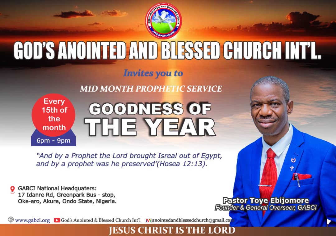 Goodness of the Year Prophetic Service